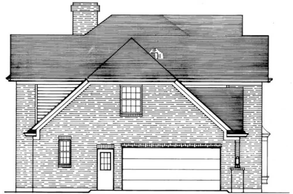 Left Elevation for House Plan #534852