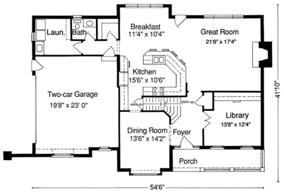 Main Floor Plan for House Plan #534852
