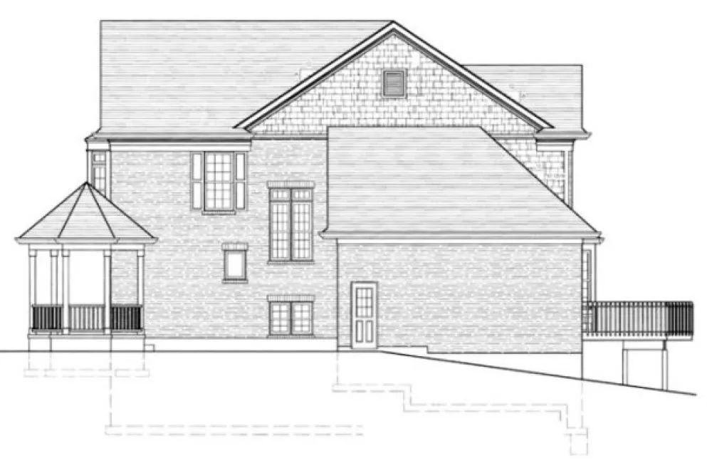 Right Elevation for House Plan #532652