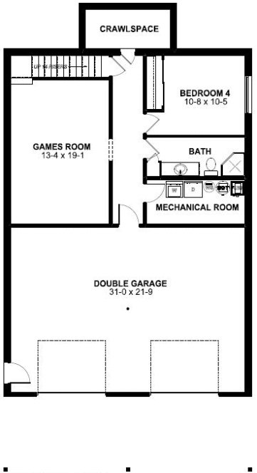 Basement Plan for House Plan #195096