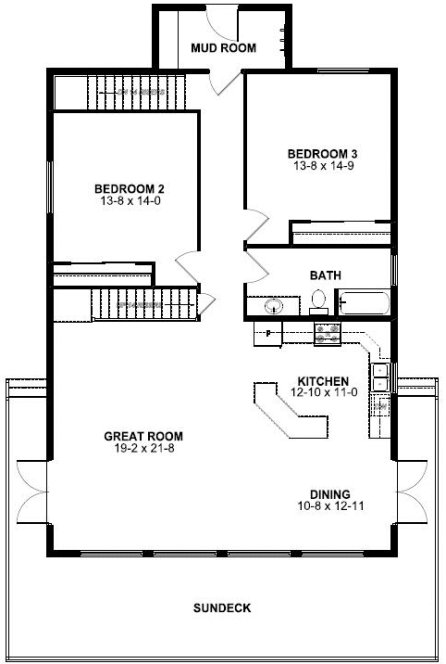 Main Floor Plan for House Plan #195096