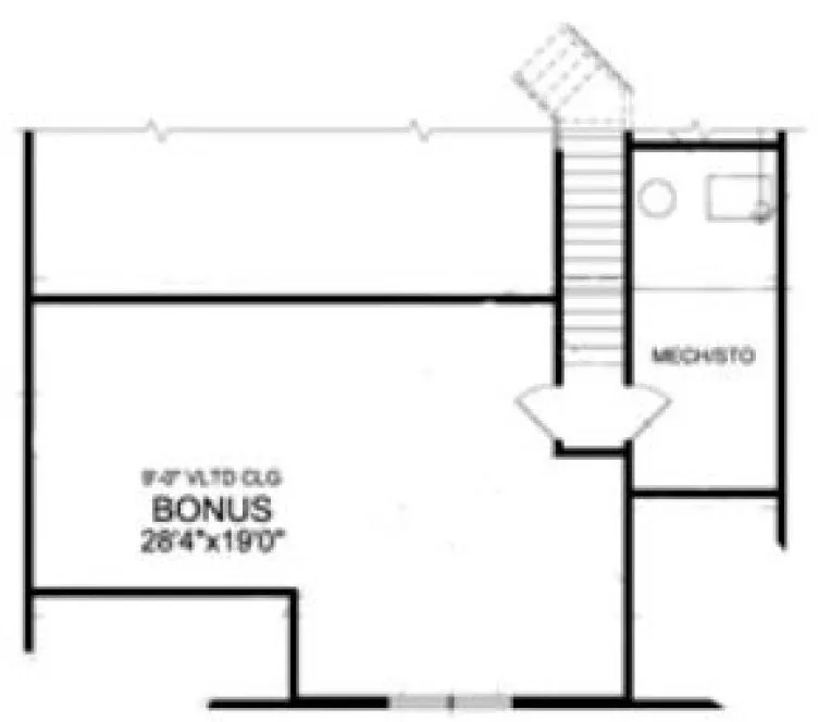 Attic Plan for House Plan #628942
