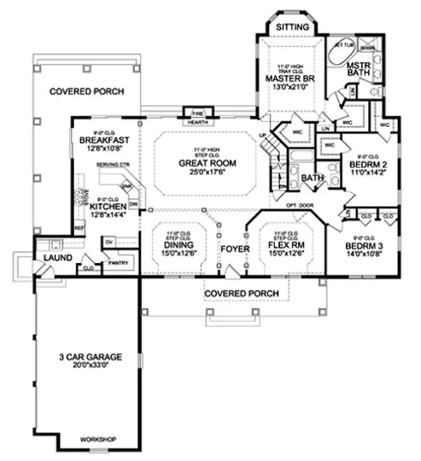 Main Floor Plan for House Plan #628942
