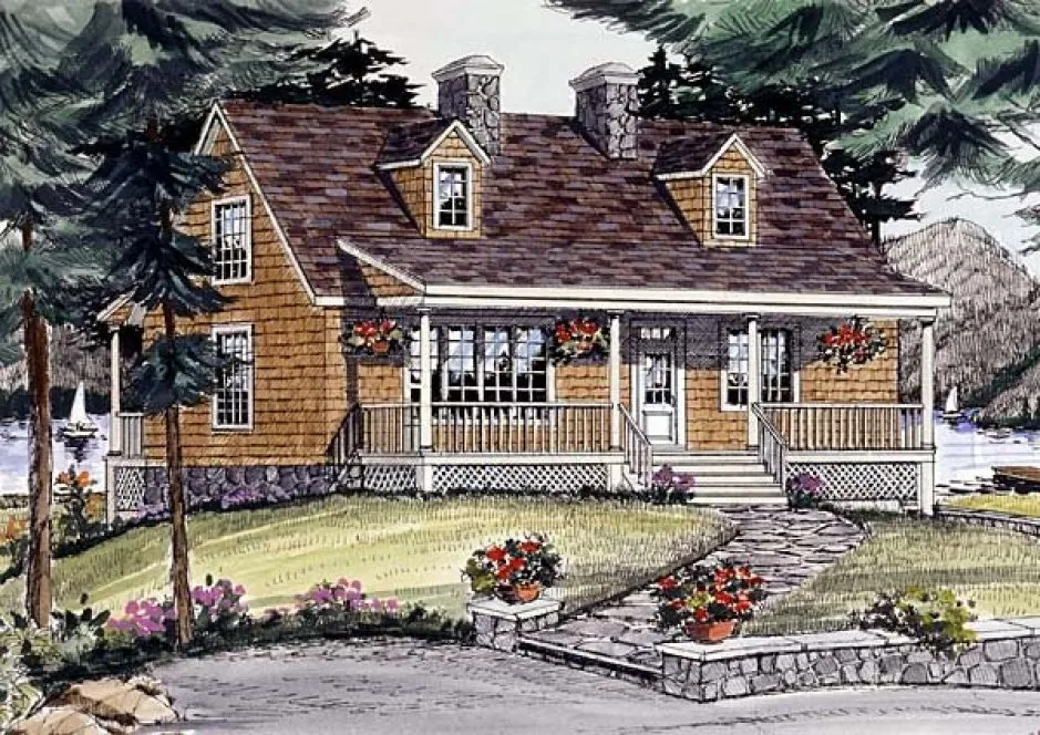 Full Rendering for House Plan #624071