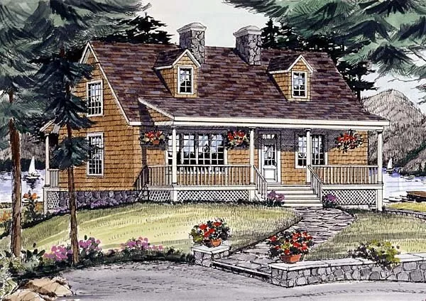 Full Rendering for House Plan #624071