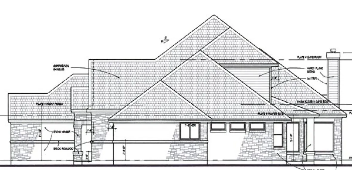 Right Elevation for House Plan #645962