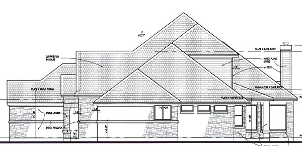 Right Elevation for House Plan #645962