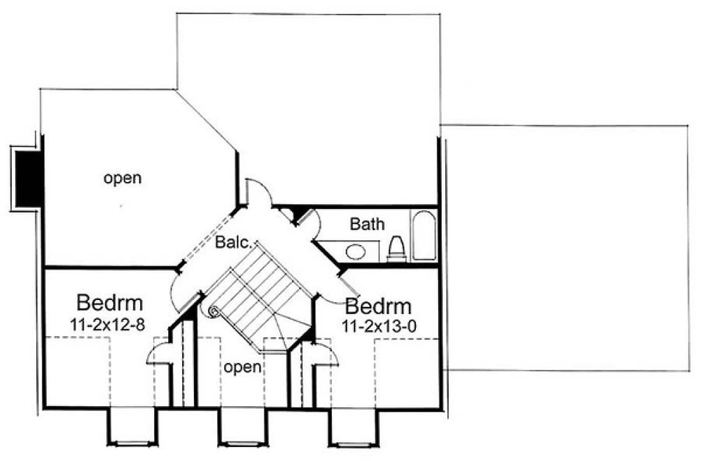Second Floor Plan for House Plan #648571