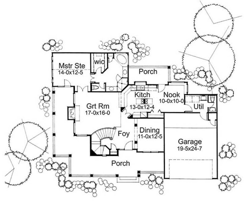 Main Floor Plan for House Plan #641671