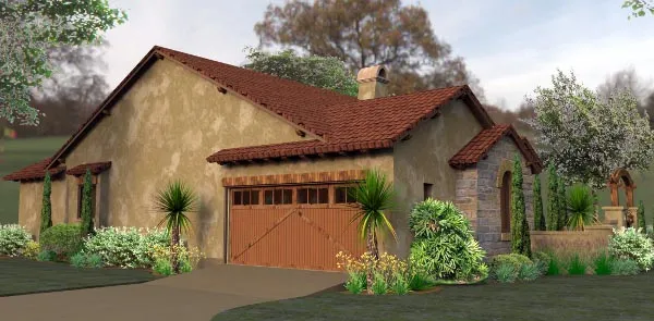 Left Elevation for House Plan #640871