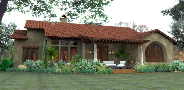 Rear Elevation for House Plan #640871