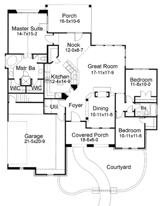 Main Floor Plan for House Plan #640871