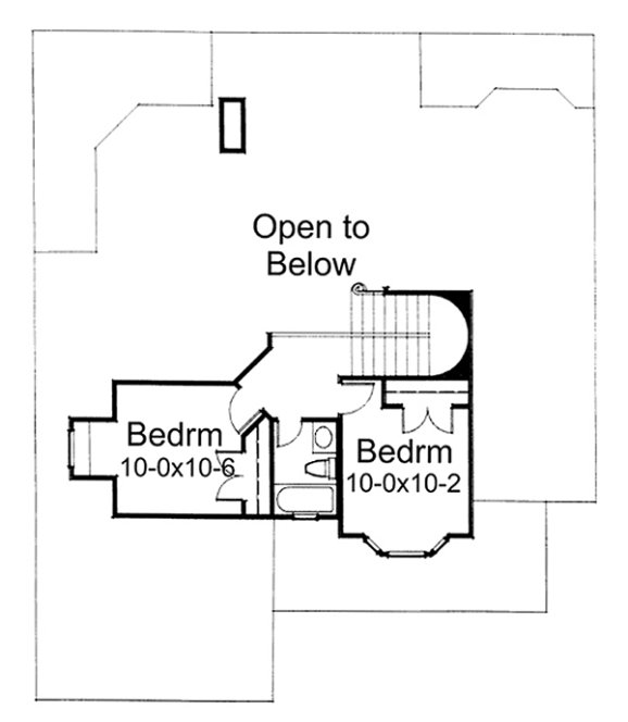 Second Floor Plan for House Plan #642971