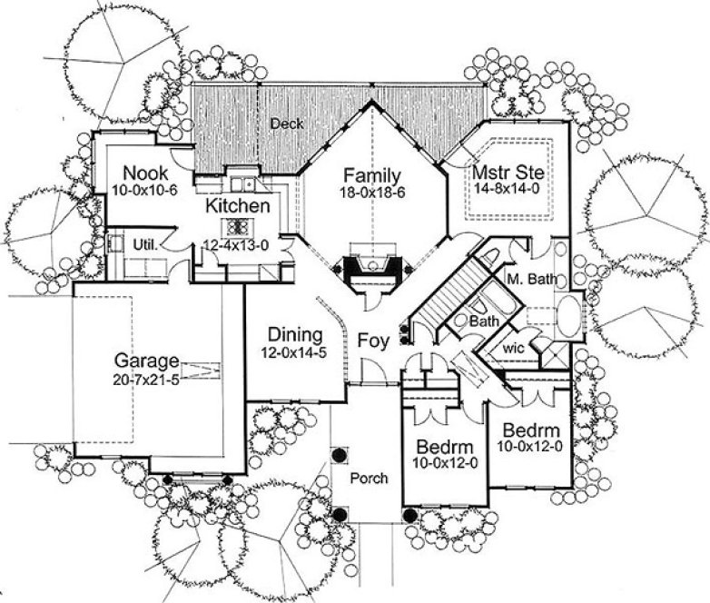 Main Floor Plan for House Plan #640381
