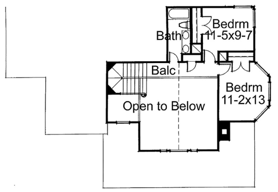 Second Floor Plan for House Plan #648981