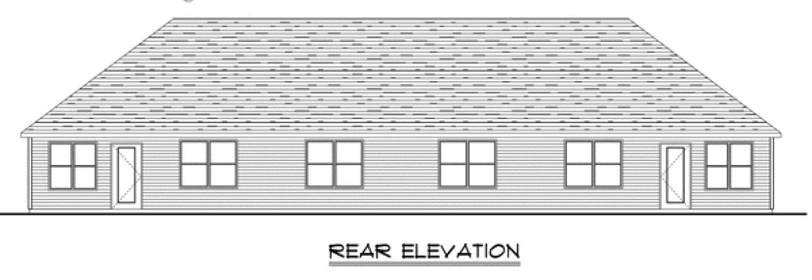 Rear Elevation for House Plan #750323