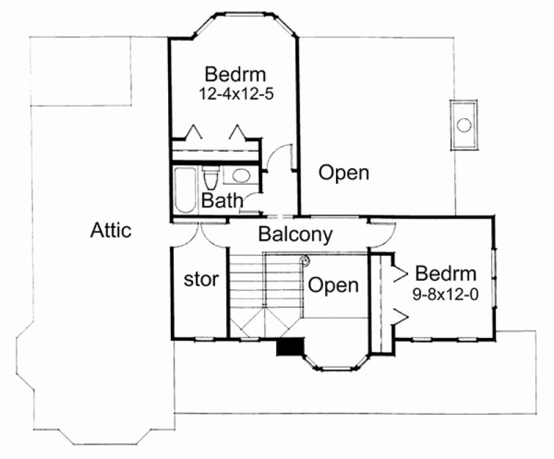 Second Floor Plan for House Plan #649981