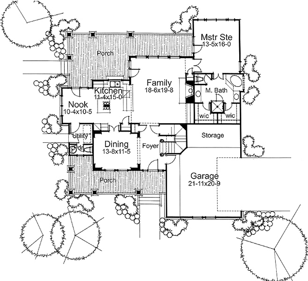 Main Floor Plan for House Plan #642591