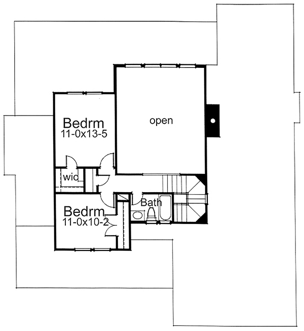 Second Floor Plan for House Plan #642591