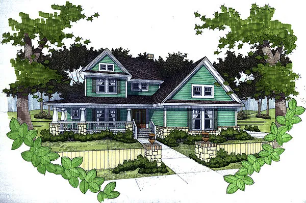 Full Rendering for House Plan #642591