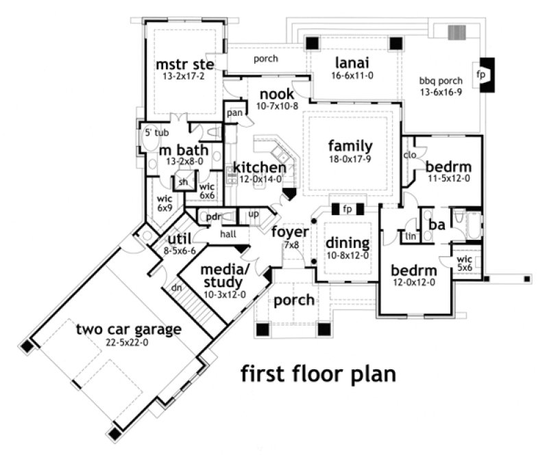 Main Floor Plan for House Plan #646012