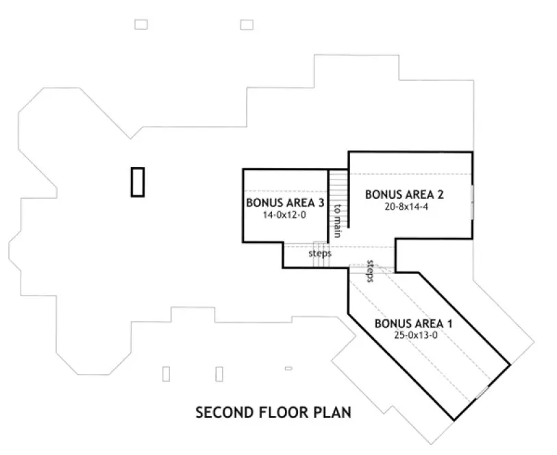 Second Floor Plan for House Plan #645952