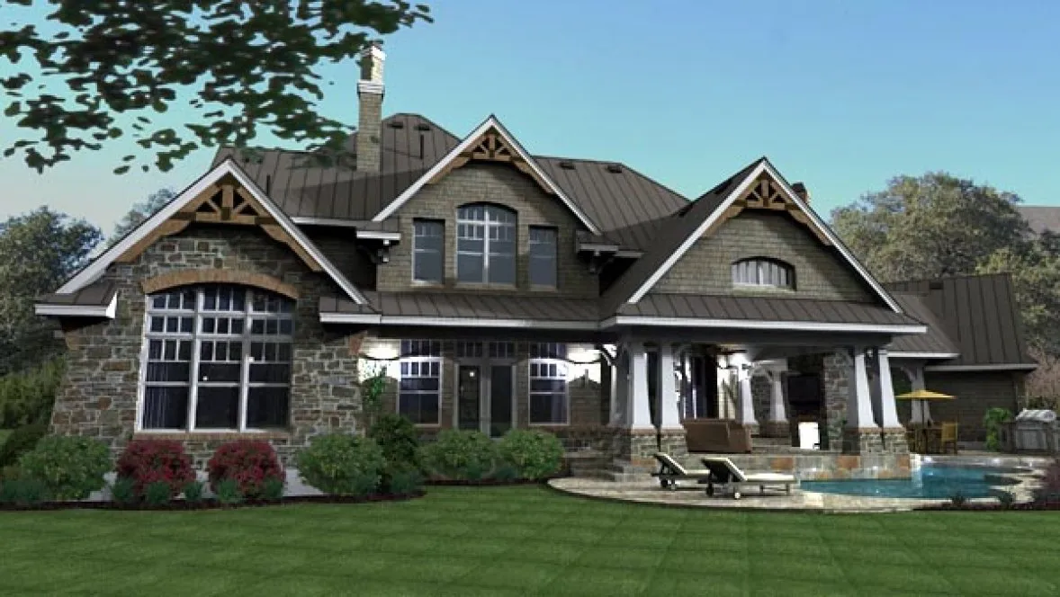 Rear Elevation for House Plan #649433