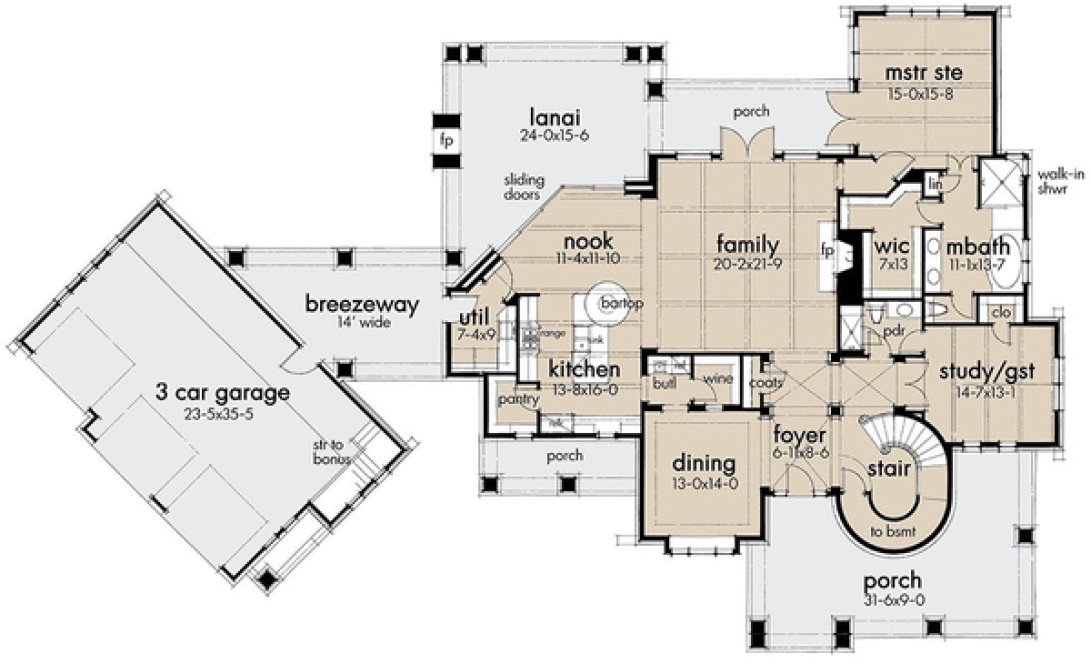 Main Floor Plan for House Plan #649433