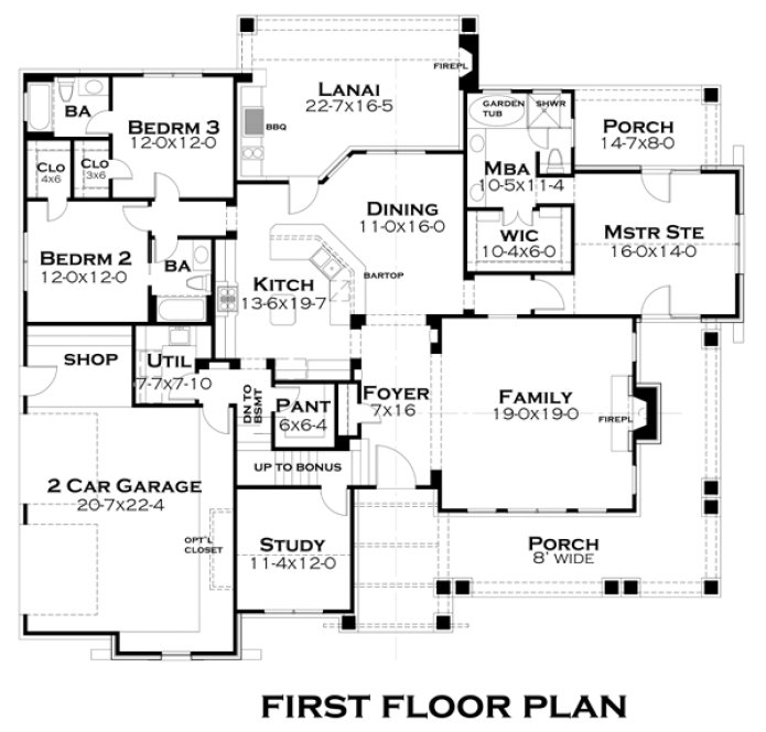 Main Floor Plan for House Plan #647622