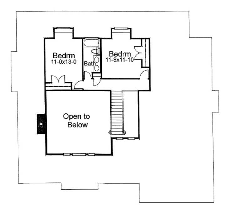 Second Floor Plan for House Plan #645832