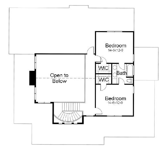 Second Floor Plan for House Plan #643452
