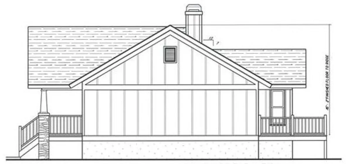 Right Elevation for House Plan #125041