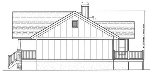 Right Elevation for House Plan #125041