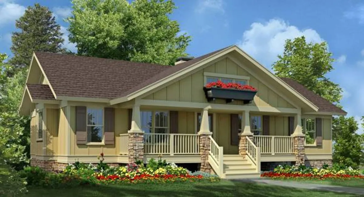 Full Rendering for House Plan #125041