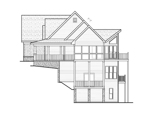 Right Elevation for House Plan #121603