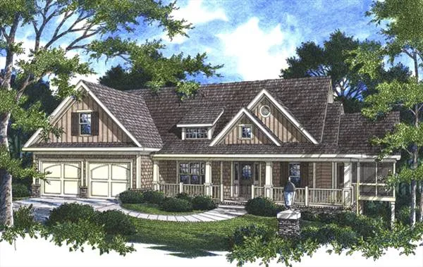 Full Rendering for House Plan #121603