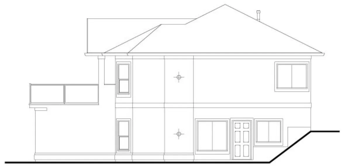 Right Elevation for House Plan #571252