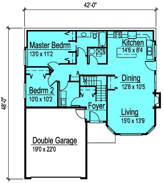 Floorplan lower for House Plan #571252