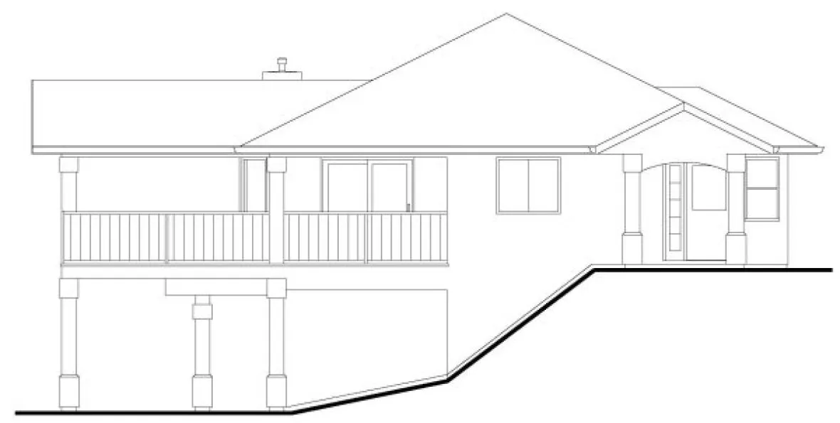 Right Elevation for House Plan #578352