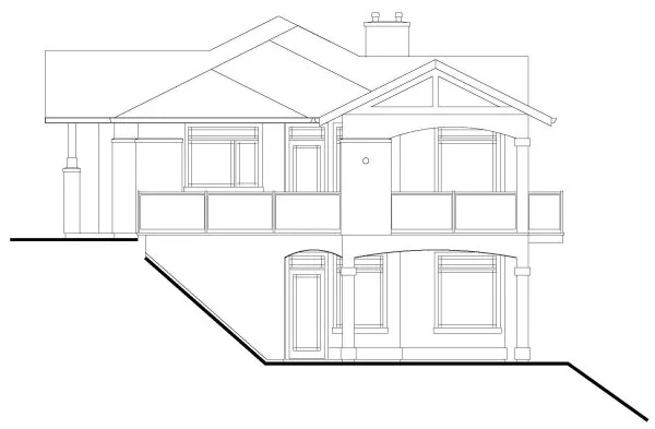 Right Elevation for House Plan #571914