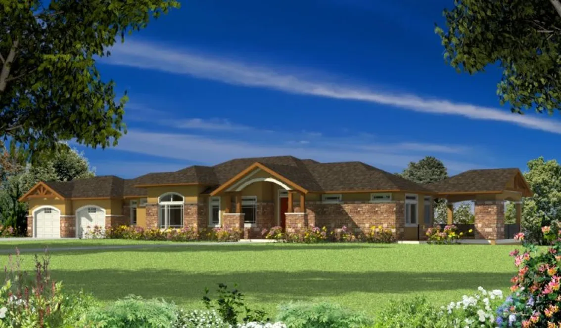 Full Rendering for House Plan #571914