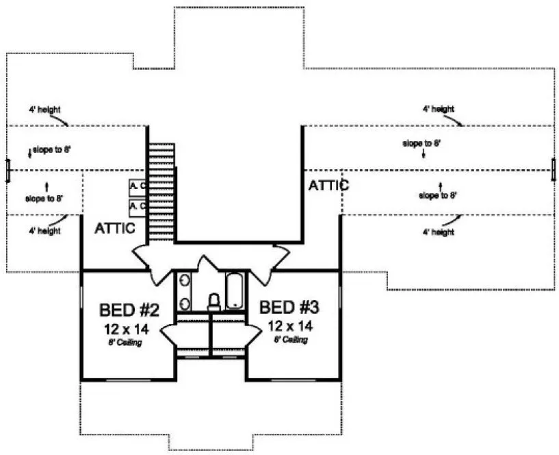 Second Floor Plan for House Plan #248922