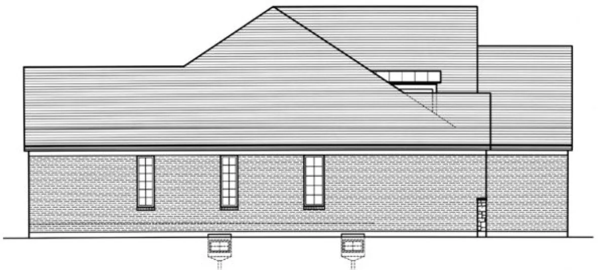 Left Elevation for House Plan #536491