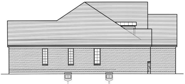 Left Elevation for House Plan #536491