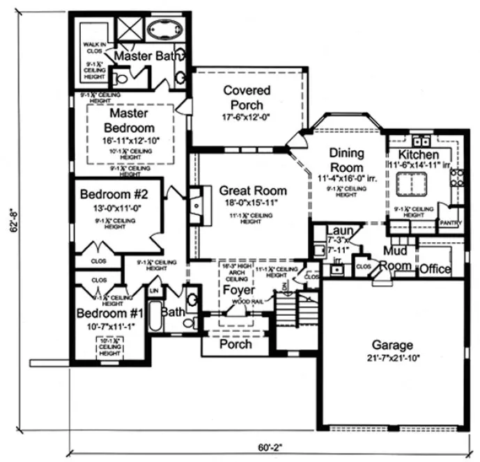 Main Floor Plan for House Plan #536491