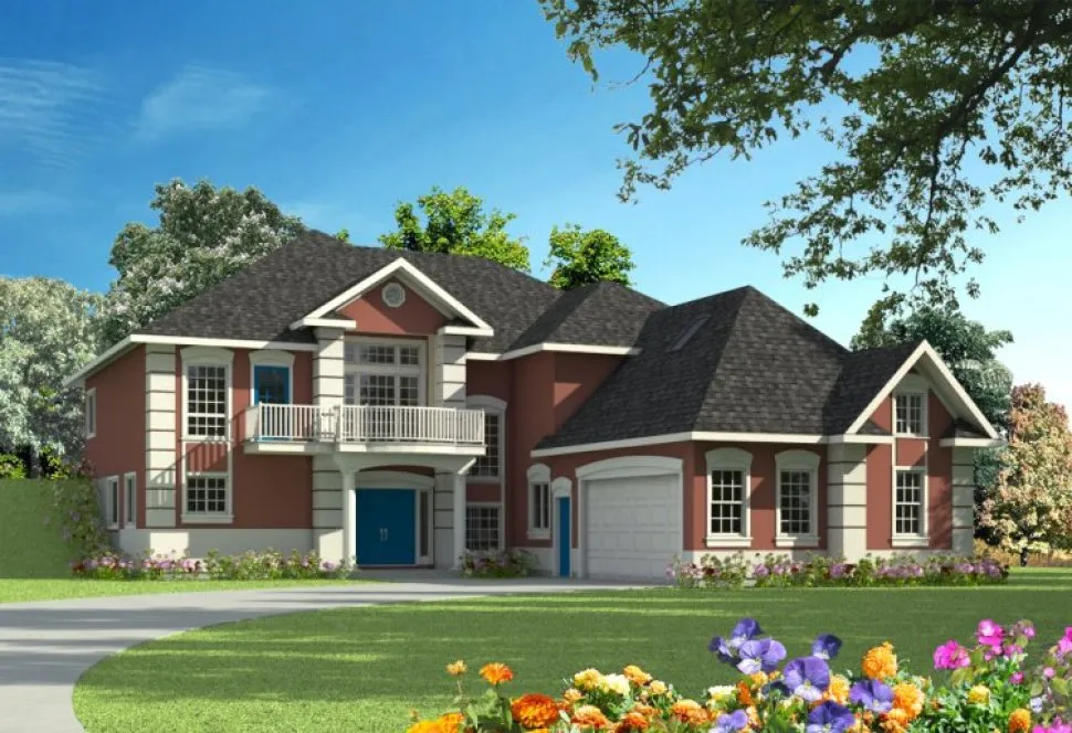 Full Rendering for House Plan #571493