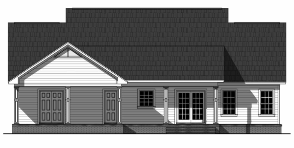 Rear Elevation for House Plan #218561