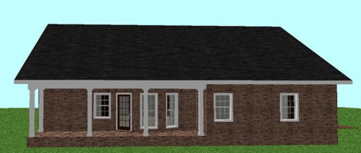 Rear Elevation for House Plan #438941