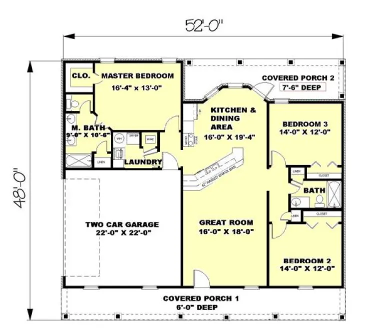 Main Floor Plan for House Plan #438941