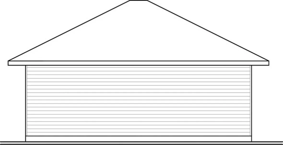 Rear Elevation for House Plan #144792